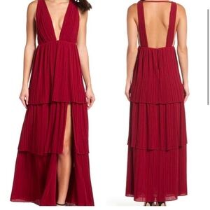 Fame & Partners The Callie Tiered Pleated Gown